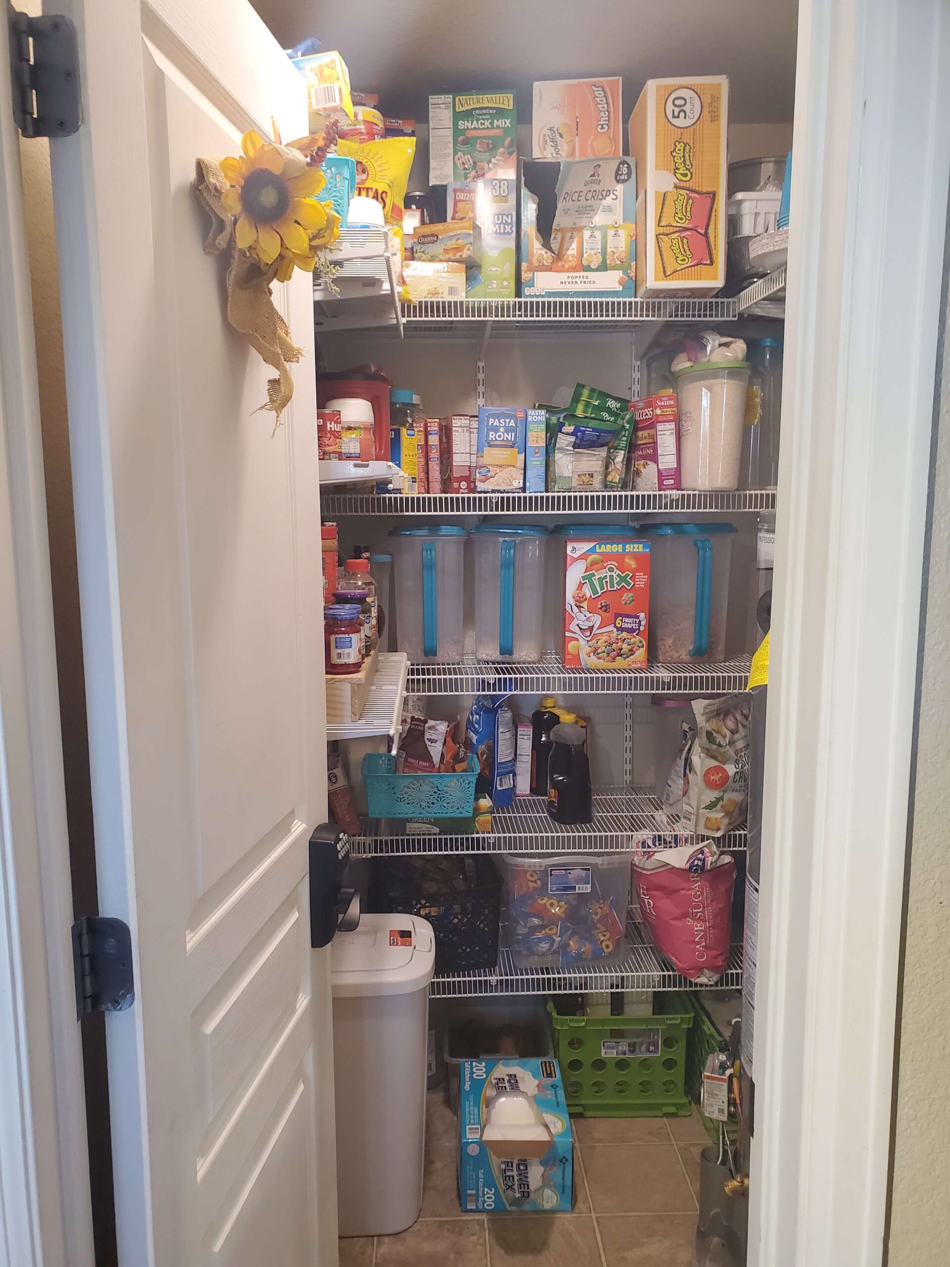 Cluttered pantry before Clarity for Your Chaos